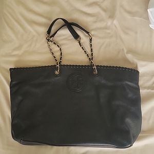 Tory Burch black and gold purse